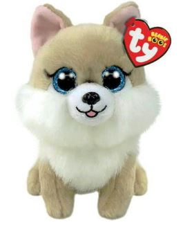 TY BEANIE BOOS - HONEYCOMB DOG REG - TAN WHITE For Cheap