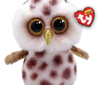 TY BEANIE BOOS - WHOOLIE SPOTTED OWL REG - BROWN WHITE Online