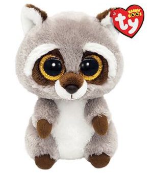 TY BEANIE BOOS - OAKIE RACCOON - GREY BROWN WHITE on Sale