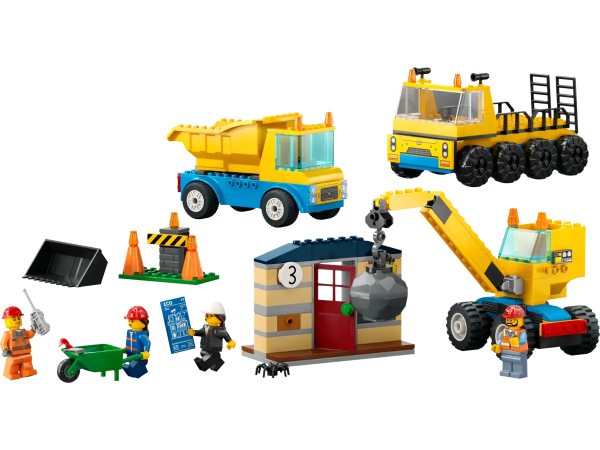 LEGO 60391 CITY - CONSTRUCTION TRUCKS AND WRECKING BALL CRANE Sale