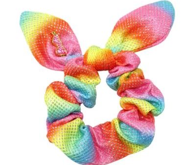 BARBIE RAINBOW FANTASY TIE SCRUNCHIE W BARBIE CHARM Online now