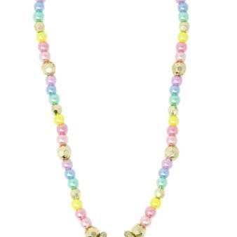 BARBIE RAINBOW FANTASY PEARL STRETCH NECKLACE WITH HEART CHARM For Discount