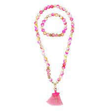 BARBIE RAINBOW FANTASY STRETCH PEARL NECKLACE AND BRACELET W TULL BALLERINA Online Sale