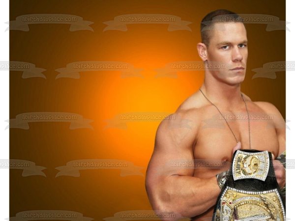 John Cena WWE Professional Wrestling Edible Cake Topper Image ABPID09136 Online