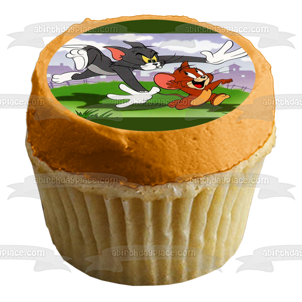 Tom and Jerry Chasing Edible Cake Topper Image ABPID07148 Online Sale