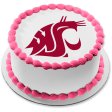 Washington State University Cougars Logo Wsu NCAA Edible Cake Topper Image ABPID07950 Online