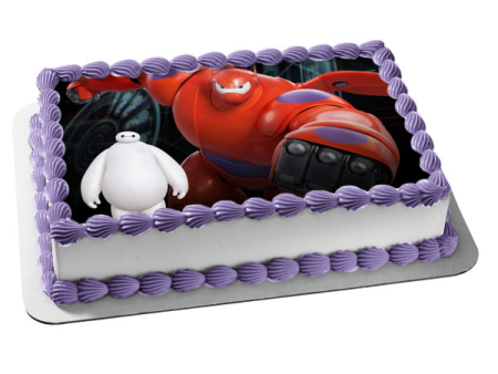 Big Hero 6 White Baymax Red Baymax Disney Edible Cake Topper Image ABPID08912 Online Sale