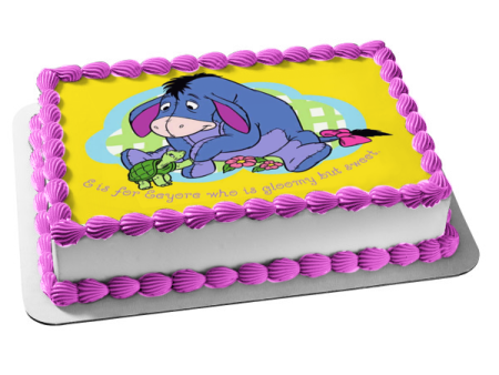 Disney Winnie the Pooh E Is for Eeyore Gloomy Sweet Edible Cake Topper Image ABPID09199 Discount