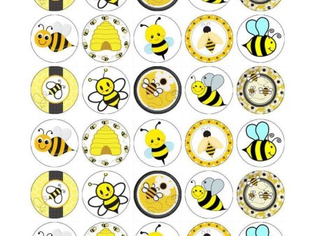 Bumblebees Assorted Cartoon Bees Edible Cupcake Topper Images ABPID08014 Fashion