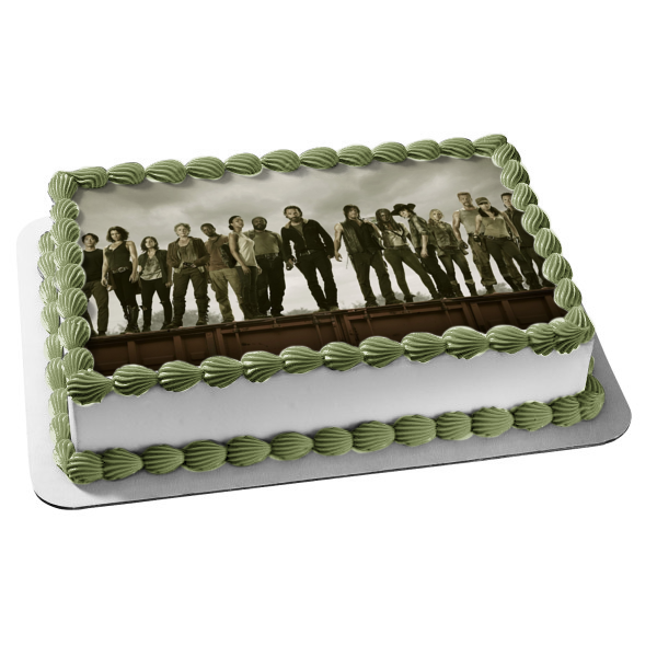 The Walking Dead Darryl Rick Michonne Glenn Rhee Edible Cake Topper Image ABPID08282 Online now