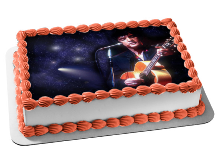 Elvis Music Starry Night Sky Background Edible Cake Topper Image ABPID09160 For Sale