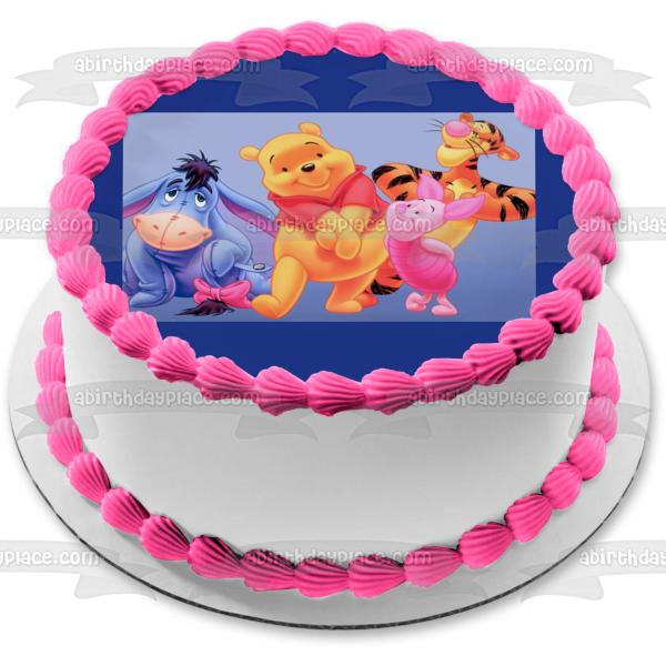 Disney Winnie the Pooh Eeyore Piglet Tigger Edible Cake Topper Image ABPID08532 Sale