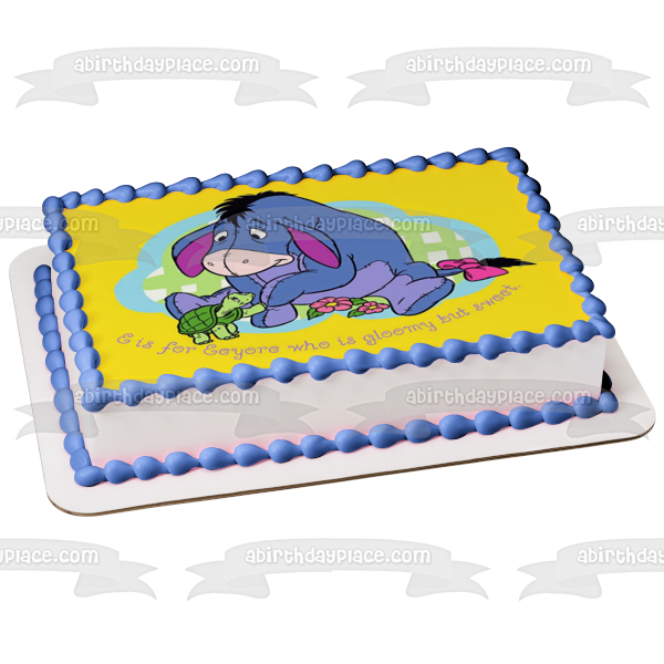 Disney Winnie the Pooh E Is for Eeyore Gloomy Sweet Edible Cake Topper Image ABPID09199 Discount