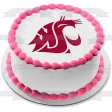 Washington State University Cougars Logo Wsu NCAA Edible Cake Topper Image ABPID07950 Online