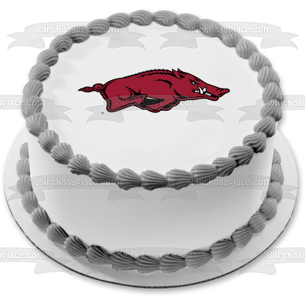 The University of Arkansas Razorbacks Logo NCAA Edible Cake Topper Image ABPID07237 For Cheap