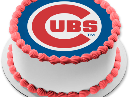 Chicago Cubs Logo MLB Major League Baseball Edible Cake Topper Image ABPID08270 For Discount