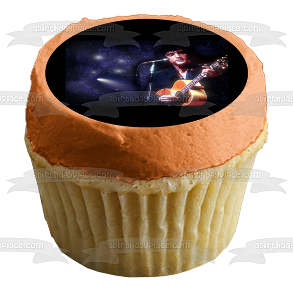 Elvis Music Starry Night Sky Background Edible Cake Topper Image ABPID09160 For Sale