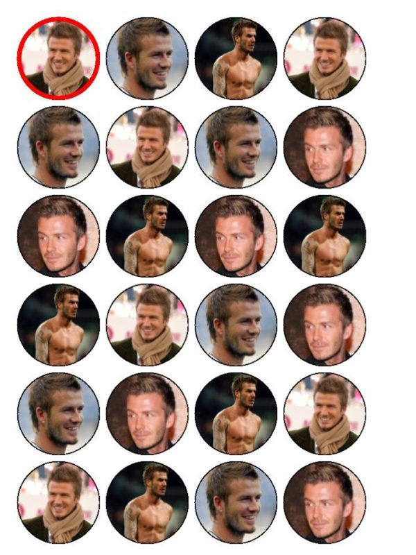 David Beckkam Soccer English Professional Footballer Edible Cupcake Topper Images ABPID07558 Hot on Sale