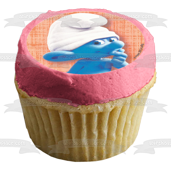 The Smufs Papa Smurf and Smurfette Edible Cupcake Topper Images ABPID08044 Discount