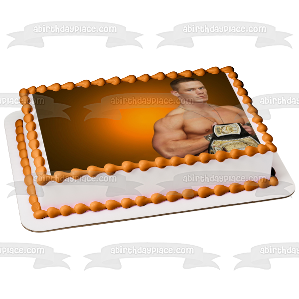 John Cena WWE Professional Wrestling Edible Cake Topper Image ABPID09136 Online