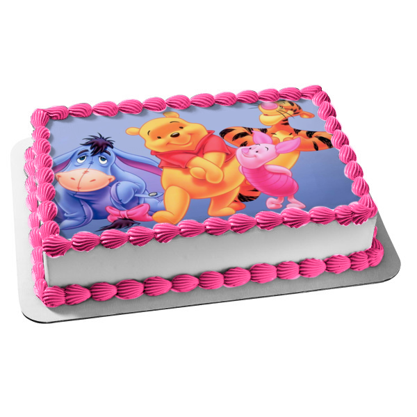 Disney Winnie the Pooh Eeyore Piglet Tigger Edible Cake Topper Image ABPID08532 Sale