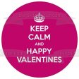 Valentine s Day Keep Calm and Happy Valentines Crown Edible Cake Topper Image ABPID08095 For Discount