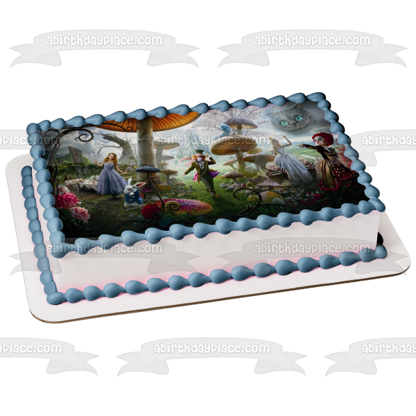 Disney Tim Burton Alice In Wonderland Edible Cake Topper Image ABPID09195 For Cheap