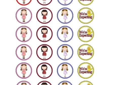 Baby Shower Pregnant Moms and Baby Ducks We re Expecting Edible Cupcake Topper Images ABPID07945 Discount