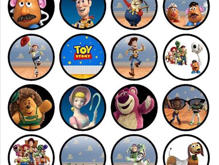 Toy Story Woody Buzz Lightyear Mr. Potato Head Mrs. Potato Head Bo Peep and Rex Edible Cupcake Topper Images ABPID07934 Cheap