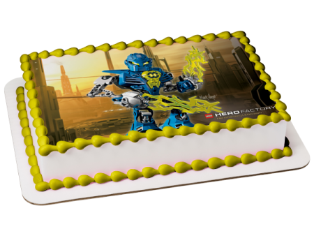 LEGO Hero Factory Mark Surge the Livewire Alpha 1 Team Edible Cake Topper Image ABPID09185 For Sale