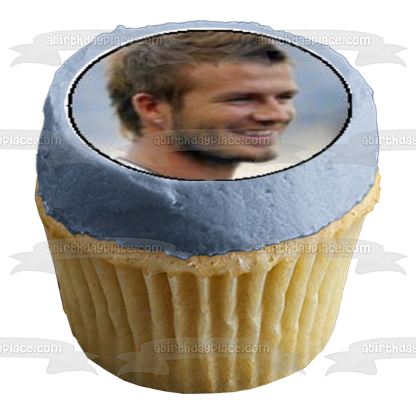 David Beckkam Soccer English Professional Footballer Edible Cupcake Topper Images ABPID07558 Hot on Sale