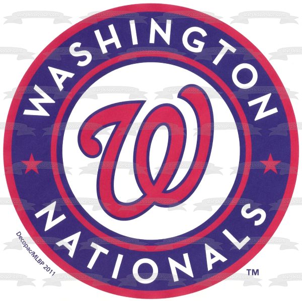 Washington Nationals Logo MLB Major League Baseball Edible Cake Topper Image ABPID08010 on Sale