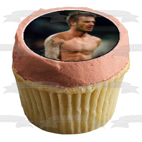 David Beckkam Soccer English Professional Footballer Edible Cupcake Topper Images ABPID07558 Hot on Sale