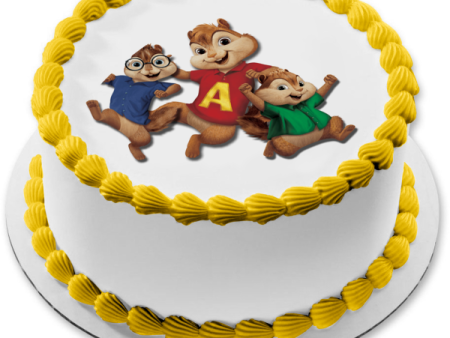 Alvin and the Chipmunks Simon and Theodore Jumping Edible Cake Topper Image ABPID08032 Hot on Sale