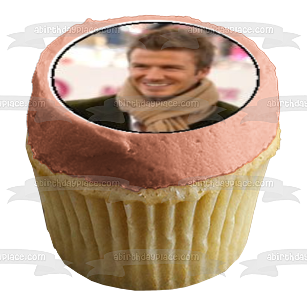 David Beckkam Soccer English Professional Footballer Edible Cupcake Topper Images ABPID07558 Hot on Sale