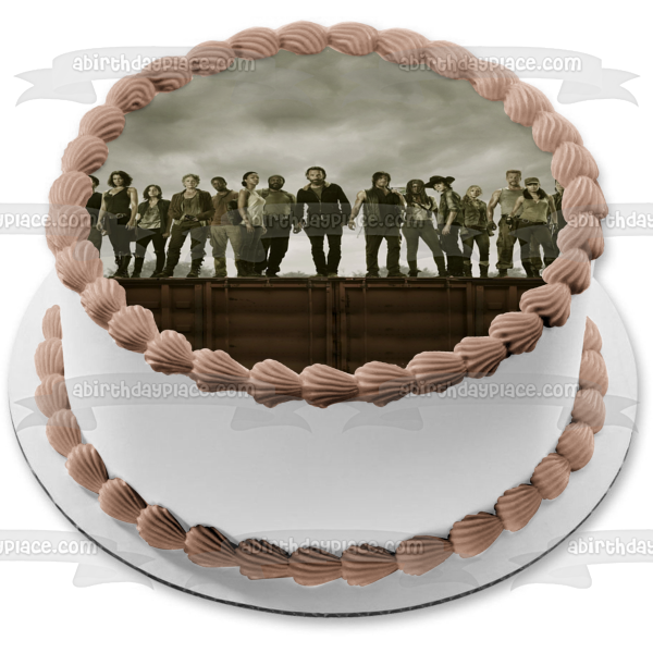 The Walking Dead Darryl Rick Michonne Glenn Rhee Edible Cake Topper Image ABPID08282 Online now