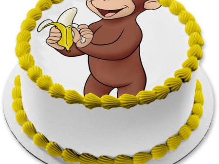 Curious George Banana Edible Cake Topper Image ABPID08510 For Discount