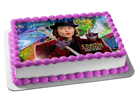 Charlie and the Chocolate Factory 2005 Edible Cake Topper Image ABPID09155 Online now