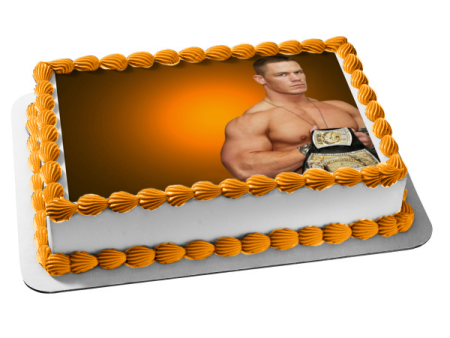 John Cena WWE Professional Wrestling Edible Cake Topper Image ABPID09136 Online