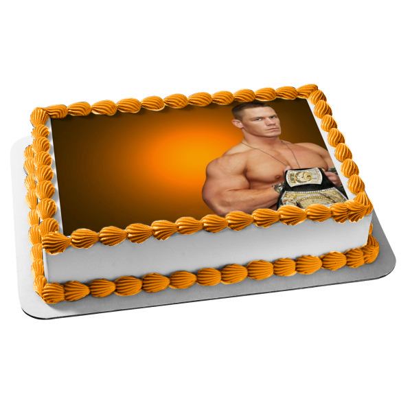 John Cena WWE Professional Wrestling Edible Cake Topper Image ABPID09136 Online