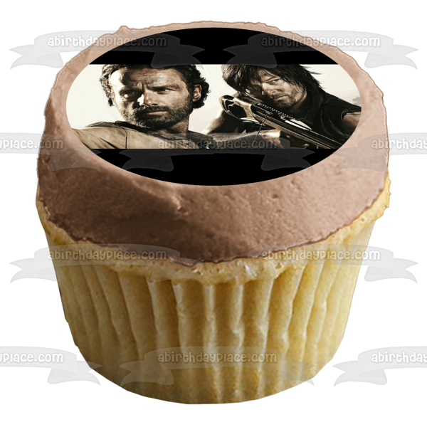 The Walking Dead Rick Grimes Daryl Dixon #2 Edible Cake Topper Image ABPID09036 Online now