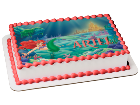 Disney Princess Ariel Under the Sea Castle Edible Cake Topper Image ABPID08499 Online Hot Sale