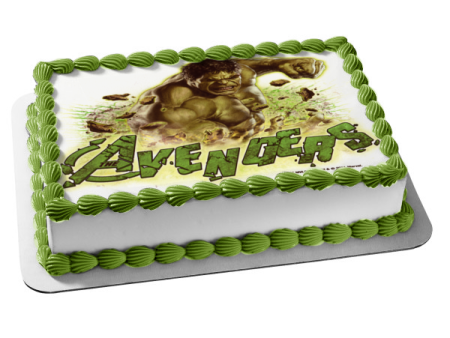 The Avengers the Incredible Hulk Edible Cake Topper Image ABPID08238 Discount