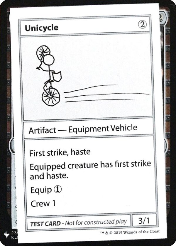 Unicycle [Mystery Booster Playtest Cards] For Cheap