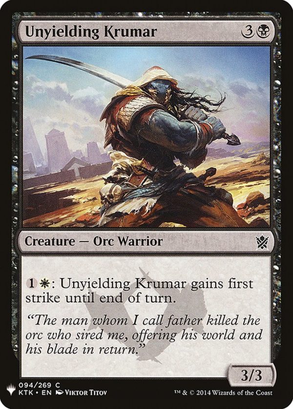 Unyielding Krumar [Mystery Booster] For Sale